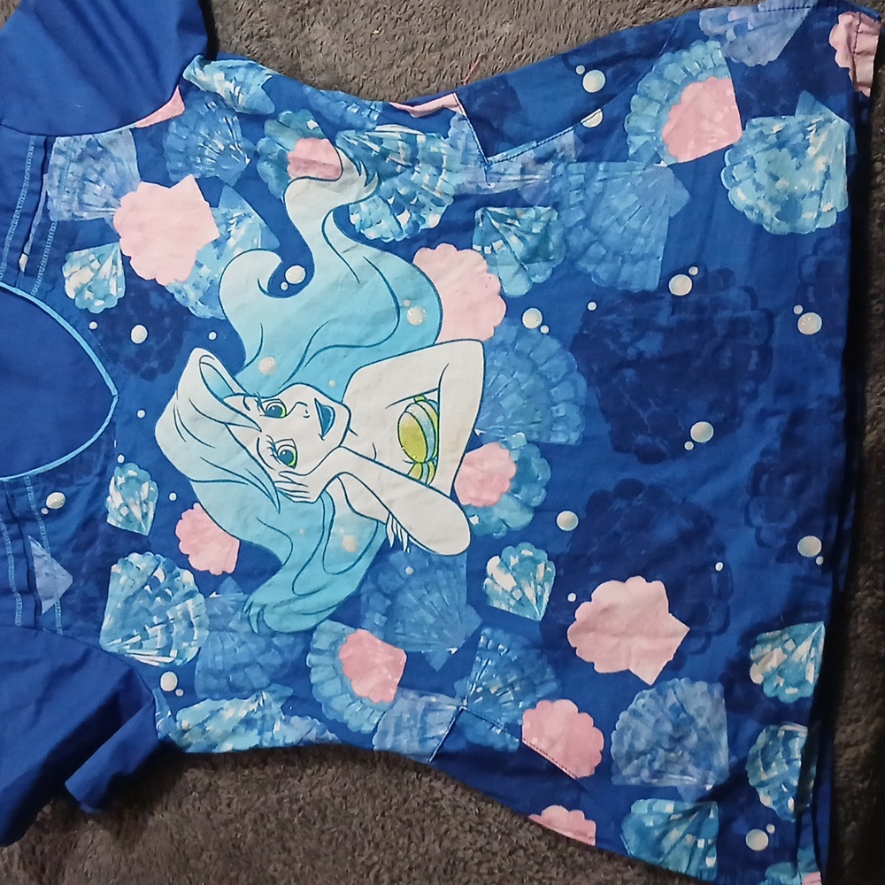 Disney Little Mermaid Scrub top.